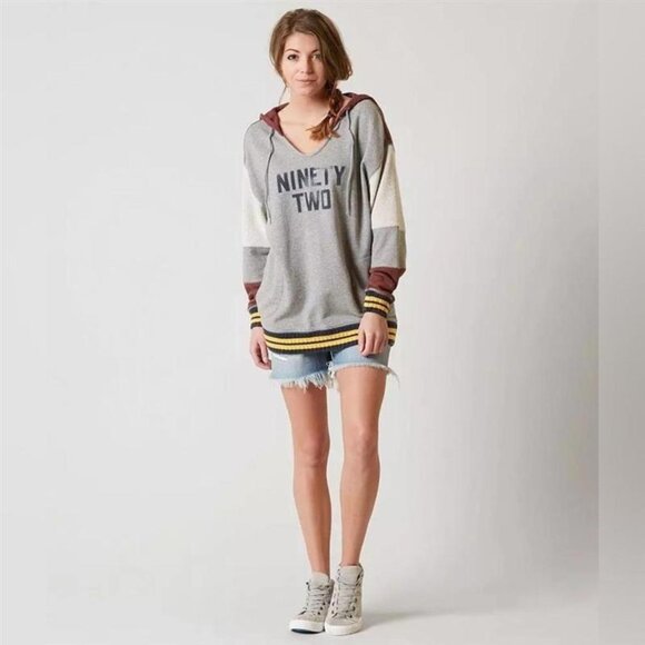 Free People Ninety Two Color block Varsity Sweatshirt - Oversized fit - Picture 1 of 3